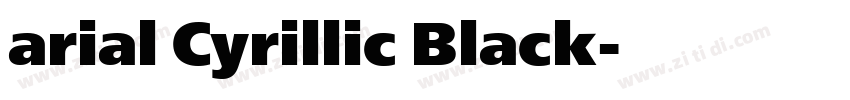 arial Cyrillic Black字体转换